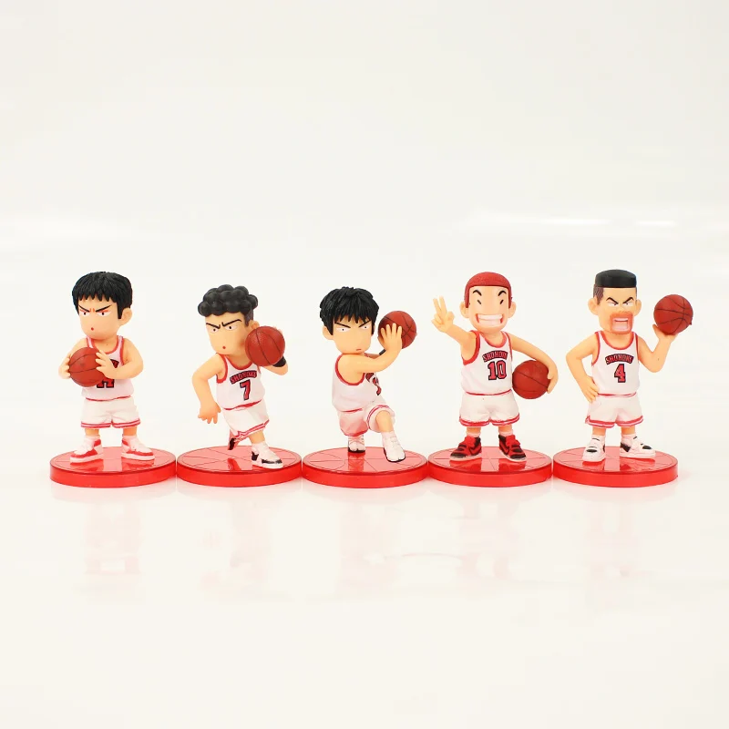 5 шт./лот SLAM DUNK Shohoku баскетбольный плеер аниме фигурка кукла Hanamichi Sakuragi Rukawa Kaede