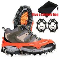 outdoor 12 tooth crampons crampon crampones ice spikes on hiking shoes equipped with manganese steel non slip shoe covers