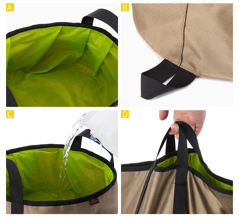 NatureHike 10L Сверхлегкий Открытый Кемпинг Душ нейлон складной ведро воды умывальник портативный мыть мешок NH15Z002-L