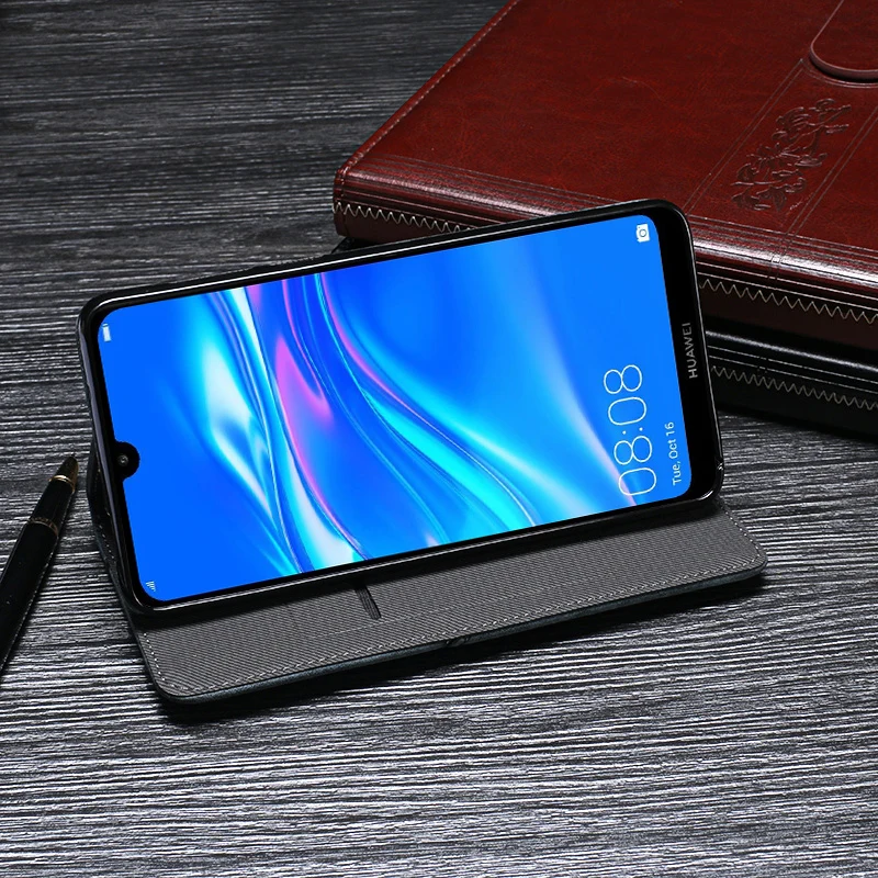 Чехол для телефона Huawei Y7 2019 кожаный чехол книжка роскошный защитный Prime