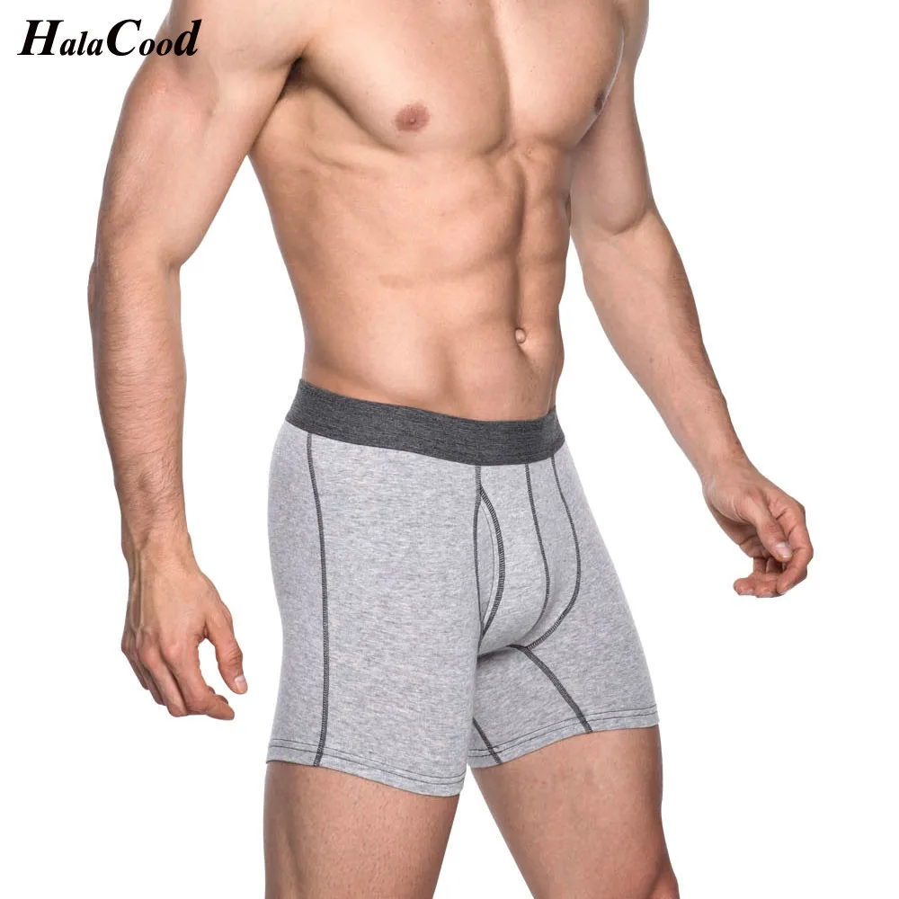 

Hot Sell Fashion Sexy Long Boxer Men Cueca Sexy Mens Cotton Large Underwear Boxers Shorts Breathable Cotton U Pouch Underpants