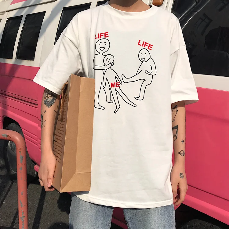 2019 новые летние поступления женские короткий рукав футболки корейский Ulzzang Harajuku