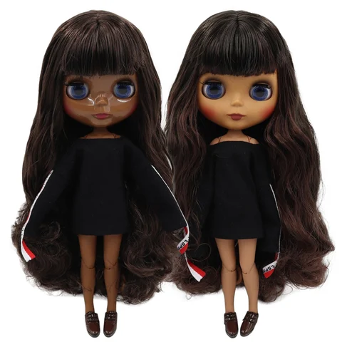 Ледяная кукла DBS Blyth 1/6 bjd черная микс коричневый волос сустав тела 30 см кукла на заказ кукла DIY Аниме Девушки