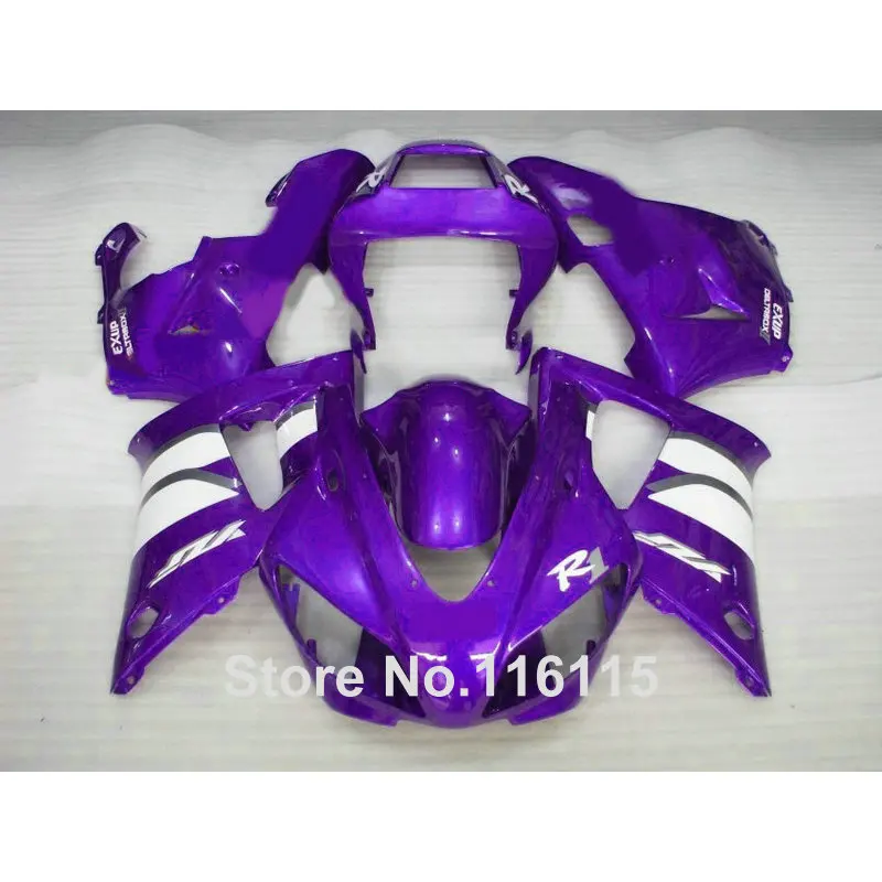 MOTOMARTS Full injection 100% new fairing kit fit for YAMAHA R1 1998 1999 YZF purple white ABS fairings set YZF-R1 98 99 504 | Автомобили