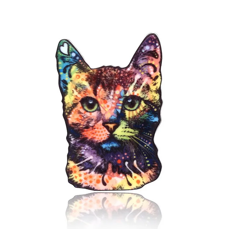 

Elfin Wholesale Trendy New Cat Brooches Pet Cat Jewellery Colorful Bengal Cat Brooch Acrylic Jewellery