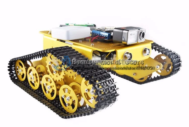 Алюминиевый гусеничный видео робот DIY TK3V Радиоуправляемый беспроводной для