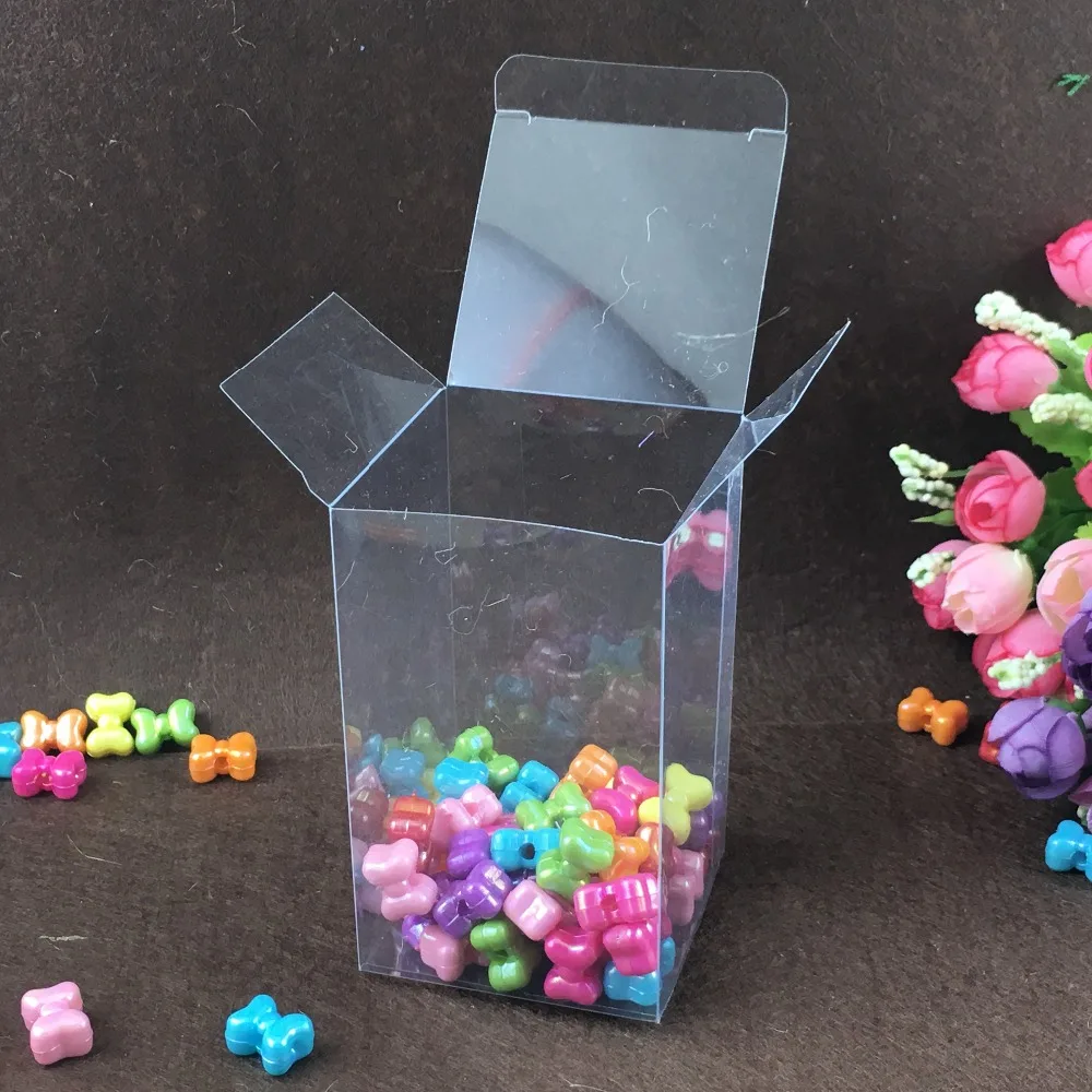 

30pcs 6*6*4cm clear plastic pvc box packing boxes for gifts/chocolate/candy/cosmetic/crafts square transparent pvc Box