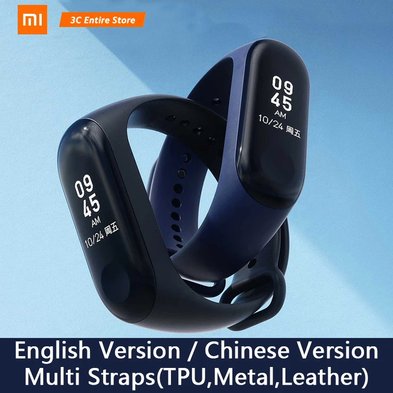 Оригинальный Глобальный смарт-браслет Xiaomi Mi Band 3 Band3 0 78 &quotOLED мгновенное сообщение
