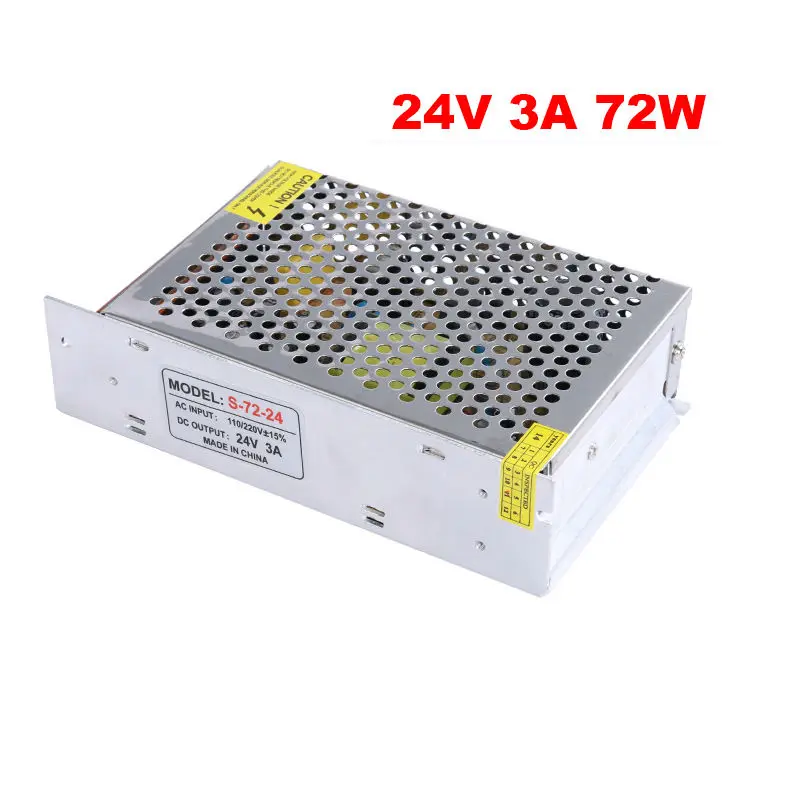 Импульсный режим 24V 72W Светодиодный драйвер 24v 3a источник питания dc24v алюминиевый
