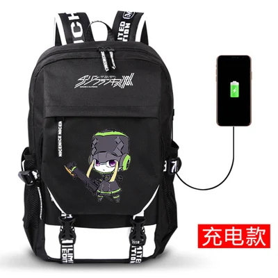 12 DitF DARLING в FRANXX аниме печати рюкзак ICHIGO Мику ZERO два Cos для женщин Backapck USB школьные ранцы для подростков обувь девочек - Цвет: 12