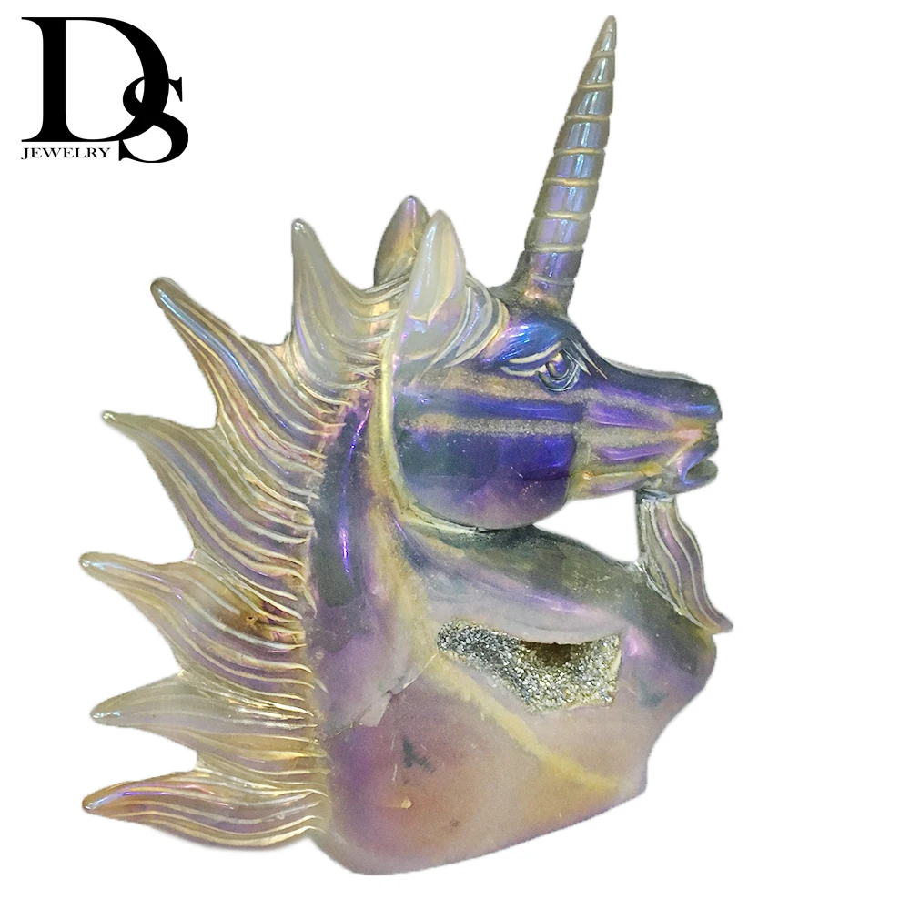 5 &quotестественный агат жеодовая фотография титановый серый кристалл лошадь череп