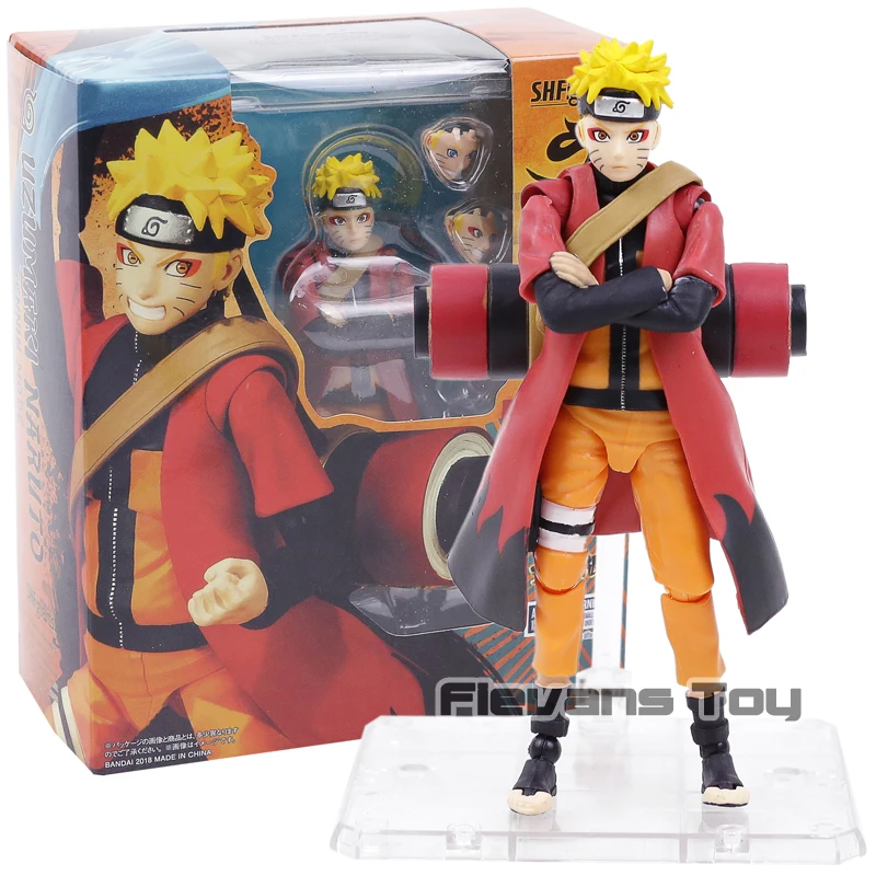 box Наруто сурпуден Узумаки Наруто Sennin Mode ПВХ фигурка Коллекционная модель игрушки - Цвет: box
