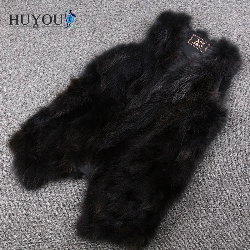 2018 Горячая Мода Новый полный кожаный жилет из меха енота осенне-зимнее теплое