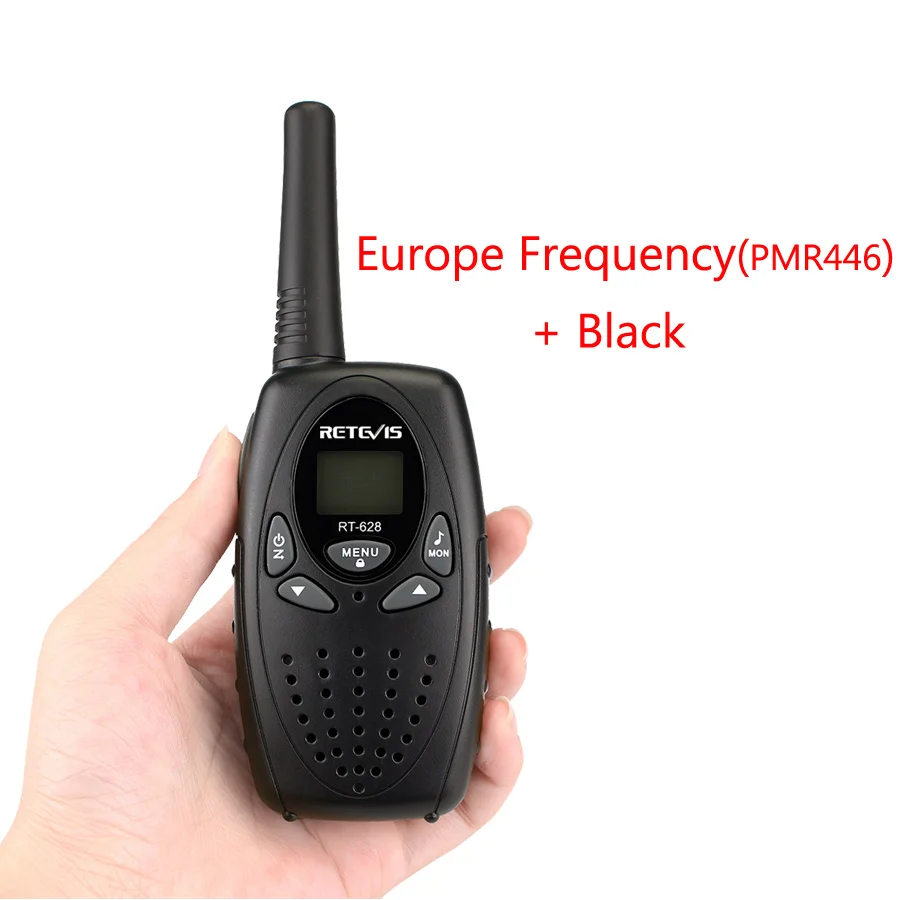 Black EU Frequency 1 шт. Retevis RT628 детская мини-рация 0,5 Вт 8/22CH UHF частота Портативная радиостанция Amador Беспроводная радиостанция подарок - Цвет: Black EU Frequency