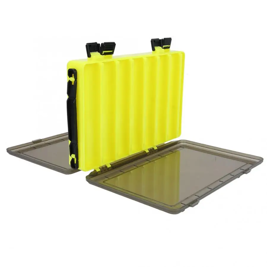 Double-side Fishing Tackle Box Wood Shrimp Tools Case Fishing Bait Lure Storage Case Multiple Compartment Large Fishing Tool box