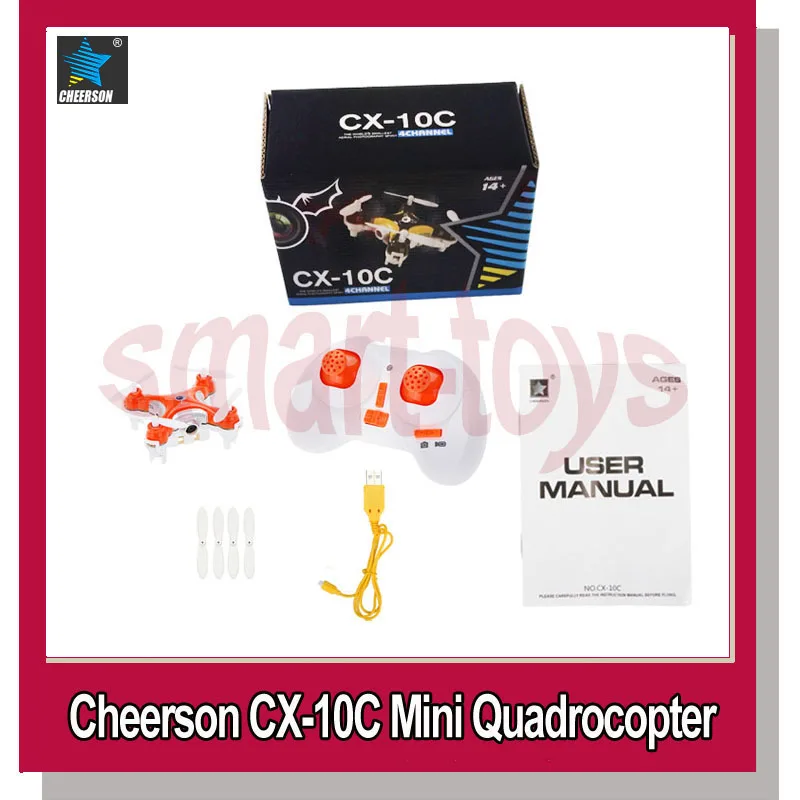 Cheerson CX 10C CX10C 2 4 GHZ 4CH 6 осевой гироскоп мини RC Квадрокоптер с 0.3MP камерой