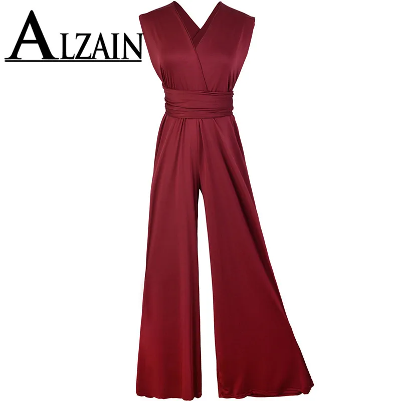 Bandage Sexy Jumpsuit Boho Rompers Women Jumpsuit 2021 Elegant Summer Jumpsuit Multi Way Wear Wrap Wedding Party images - 6