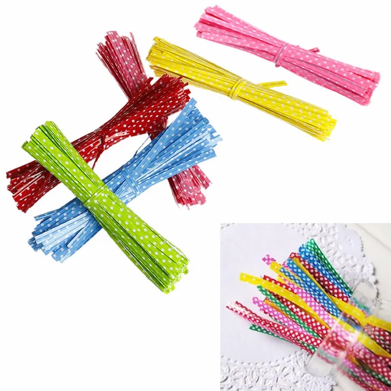 100 шт. 4 &quotзакрученные Галстуки Для Свадьба Вечерние для выпечки печенья