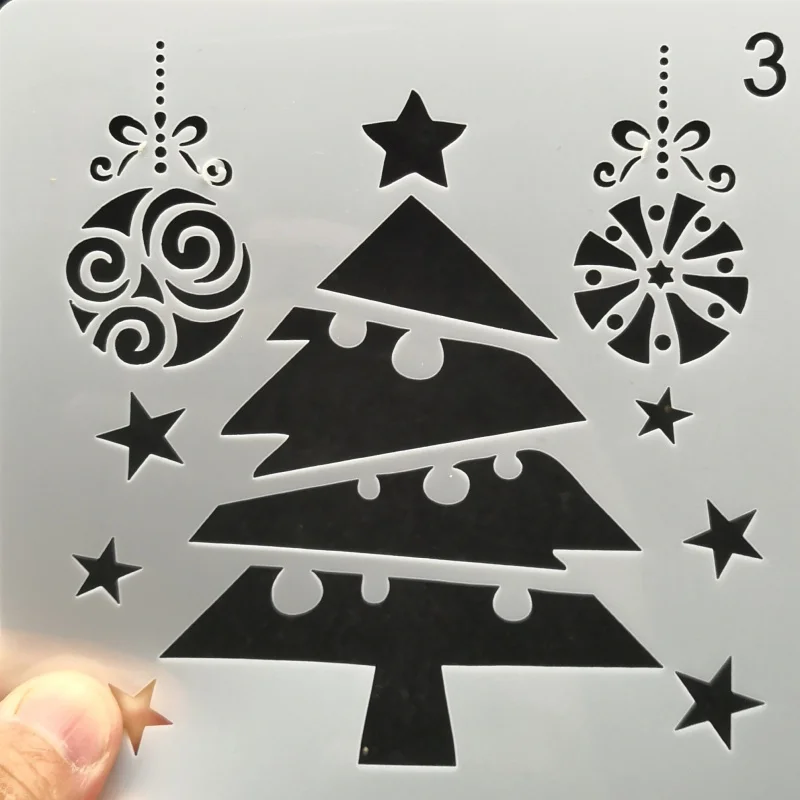 

13*13 Christmas tree pvc Layering Stencils for Diy scrapbook coloring,painting stencil,home decor diy etc. Product image