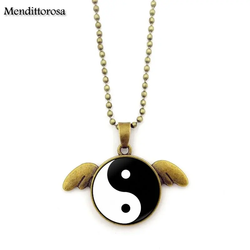 Женское Ожерелье Mendittorosa YinYang Taichi с бронзовым покрытием эффектное женское