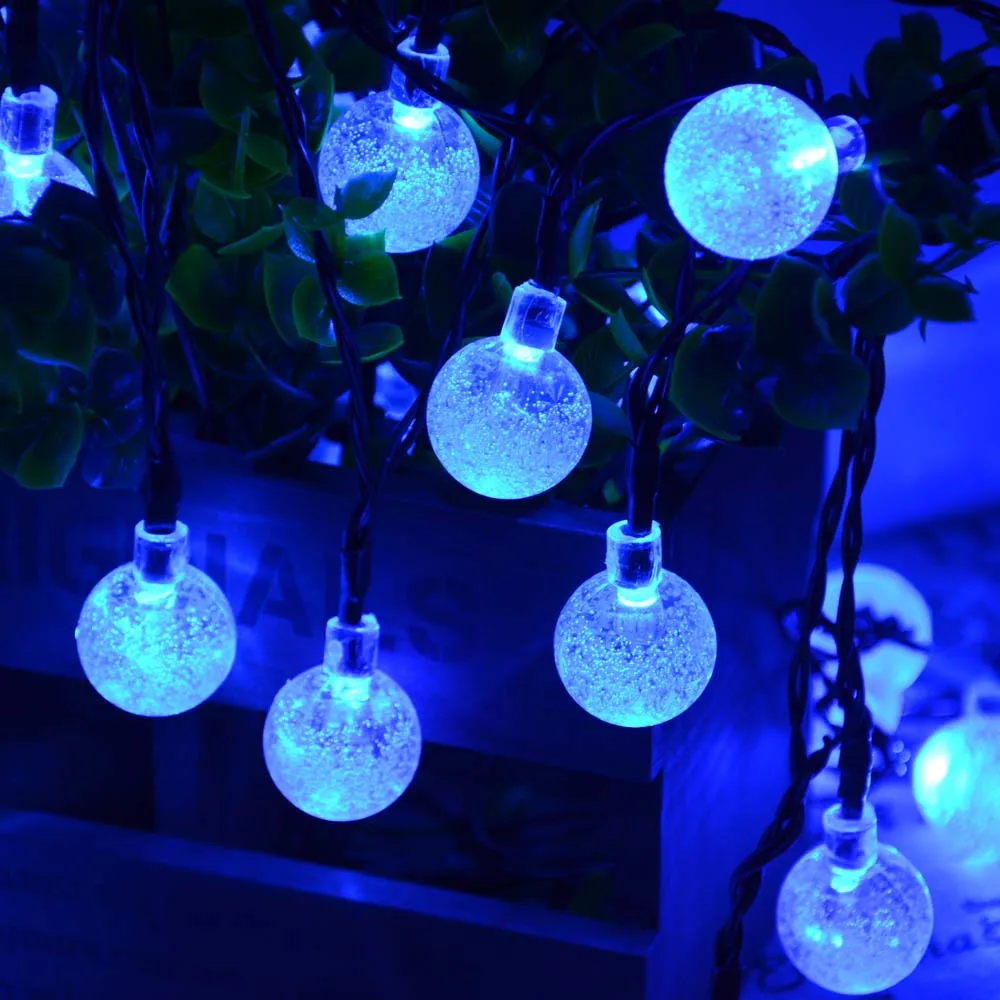 Лампы на солнечных батареях 7.5 м 30 светодиодов хрустальный шар Luz