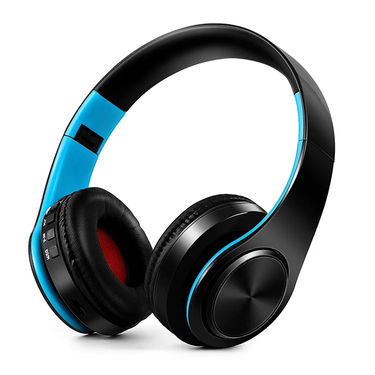 Новая стереогарнитура bluetooth наушники беспроводные bluetooth handfree универсальные для всех телефонов для iphone с микрофоном - Цвет: black blue