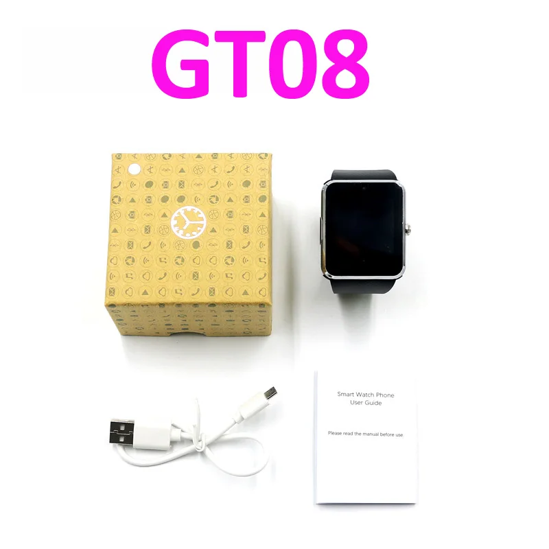 20 шт. GT08 Смарт-часы android носимые устройства relogio inteligente Синхронизация уведомлений