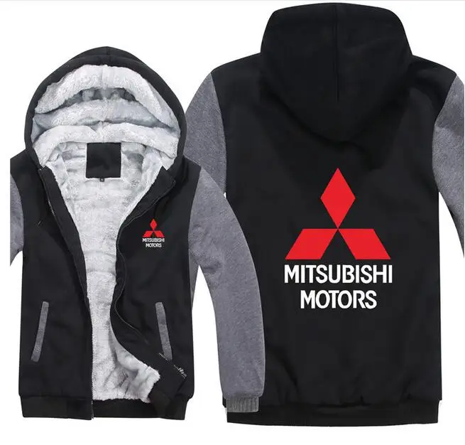 Мужская мода Mitsubishi Толстовка свободная с капюшоном куртка на молнии Gsx R длинный