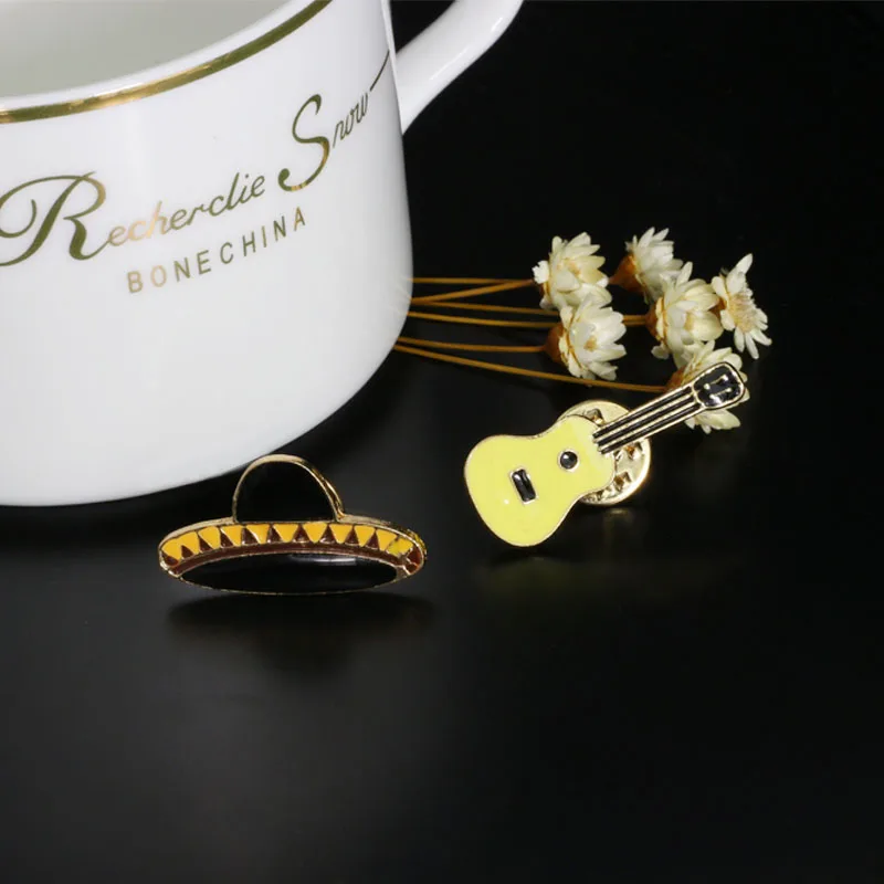 2 шт./компл. креативная брошь для гитары и керамики джинсовая куртка булавка
