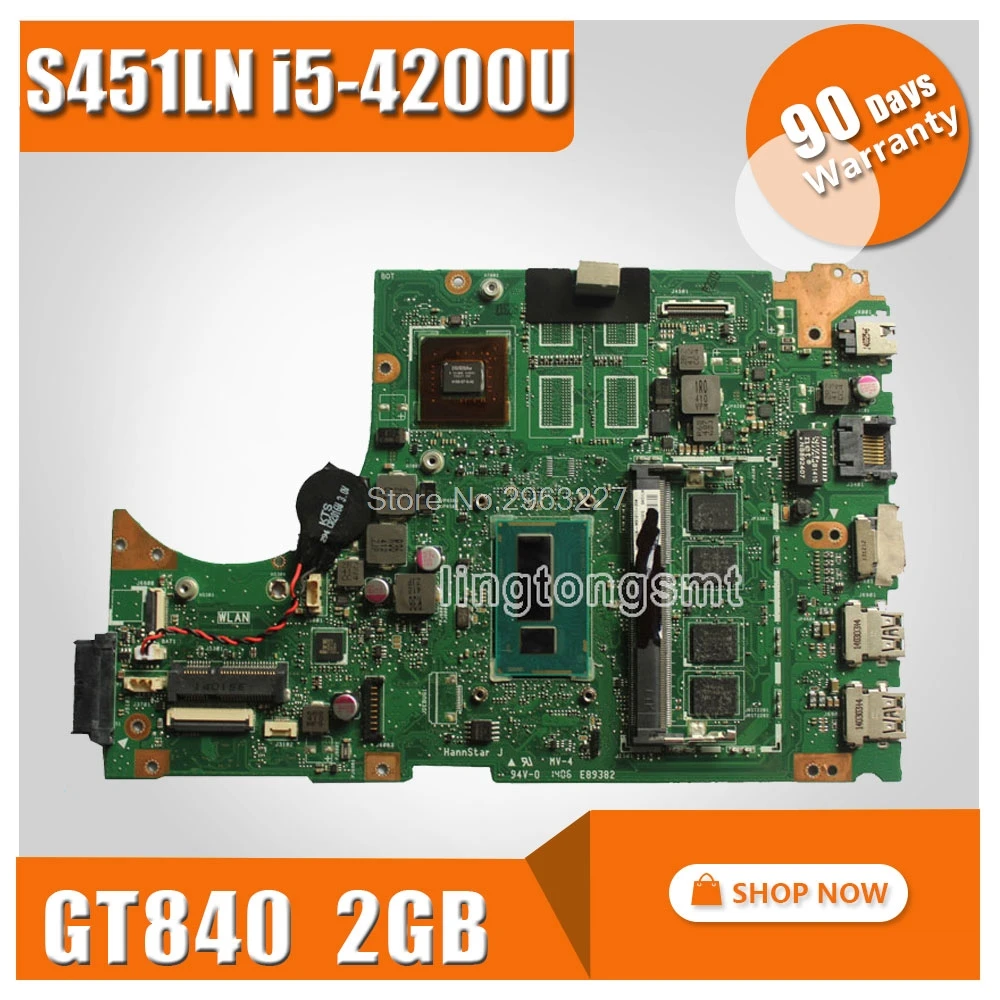 Для For Asus S451 S451L V451 V451L S451LN S451LB материнская плата для ноутбука REV2.1 i5-4200u GT840M 60NB05D0-MB1211
