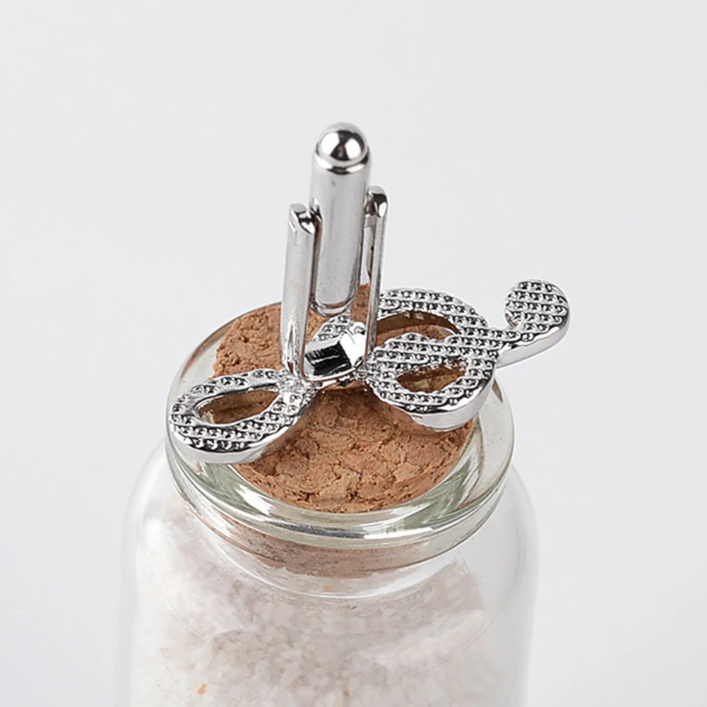 Посеребренная запонка для рубашки с музыкальными нотами мужчин и женщин Модная