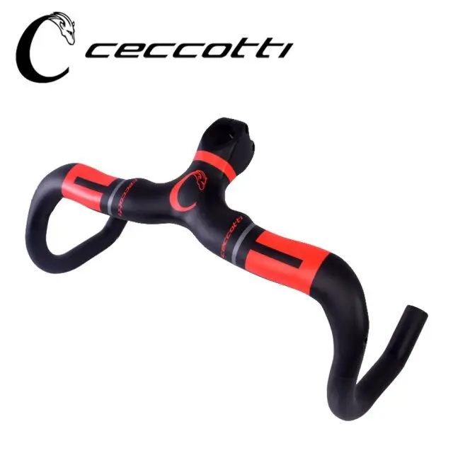 2021 Углеродные запчасти raod для велосипеда углеродное волокно руль CECCOTTI красный