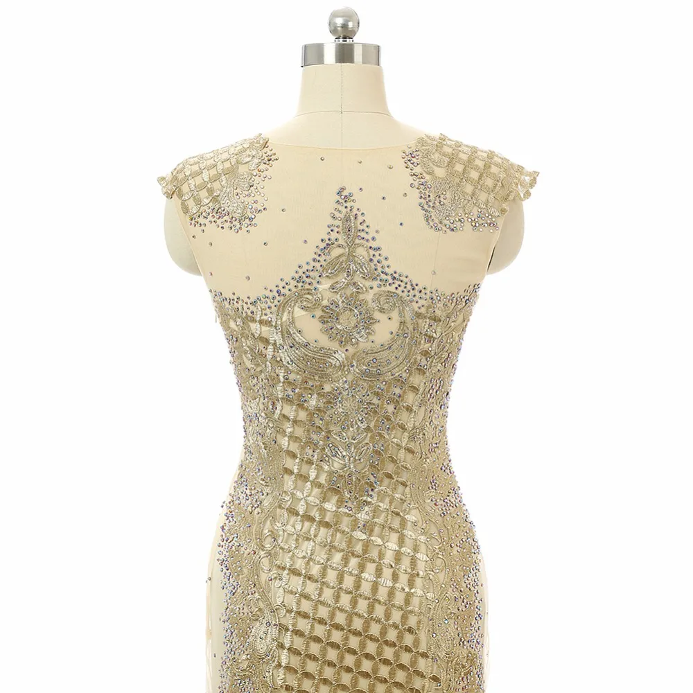 Forevergracedress 2017 уникальный Роскошный Золотой платье для выпускного вечера русалка