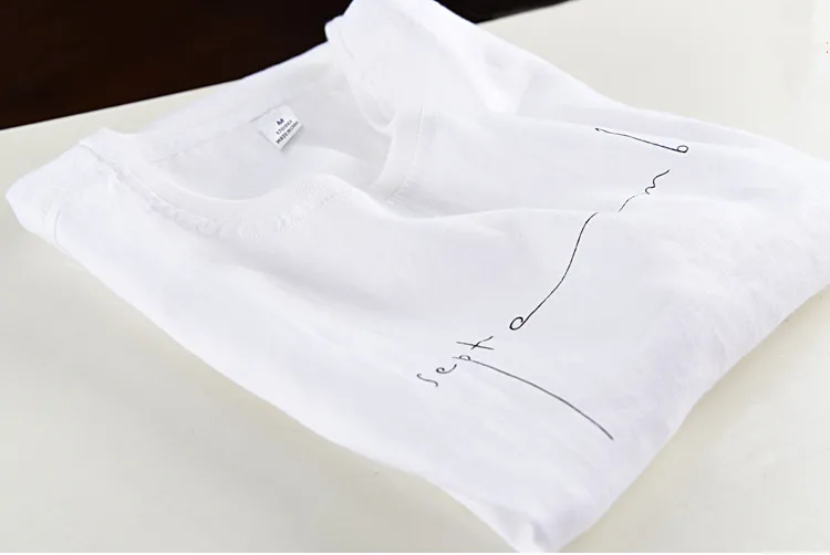 Round neck print letters short sleeve pure linen t shirt men summer casual t-shirt men white thin flax tshirt mens camiseta 3XL