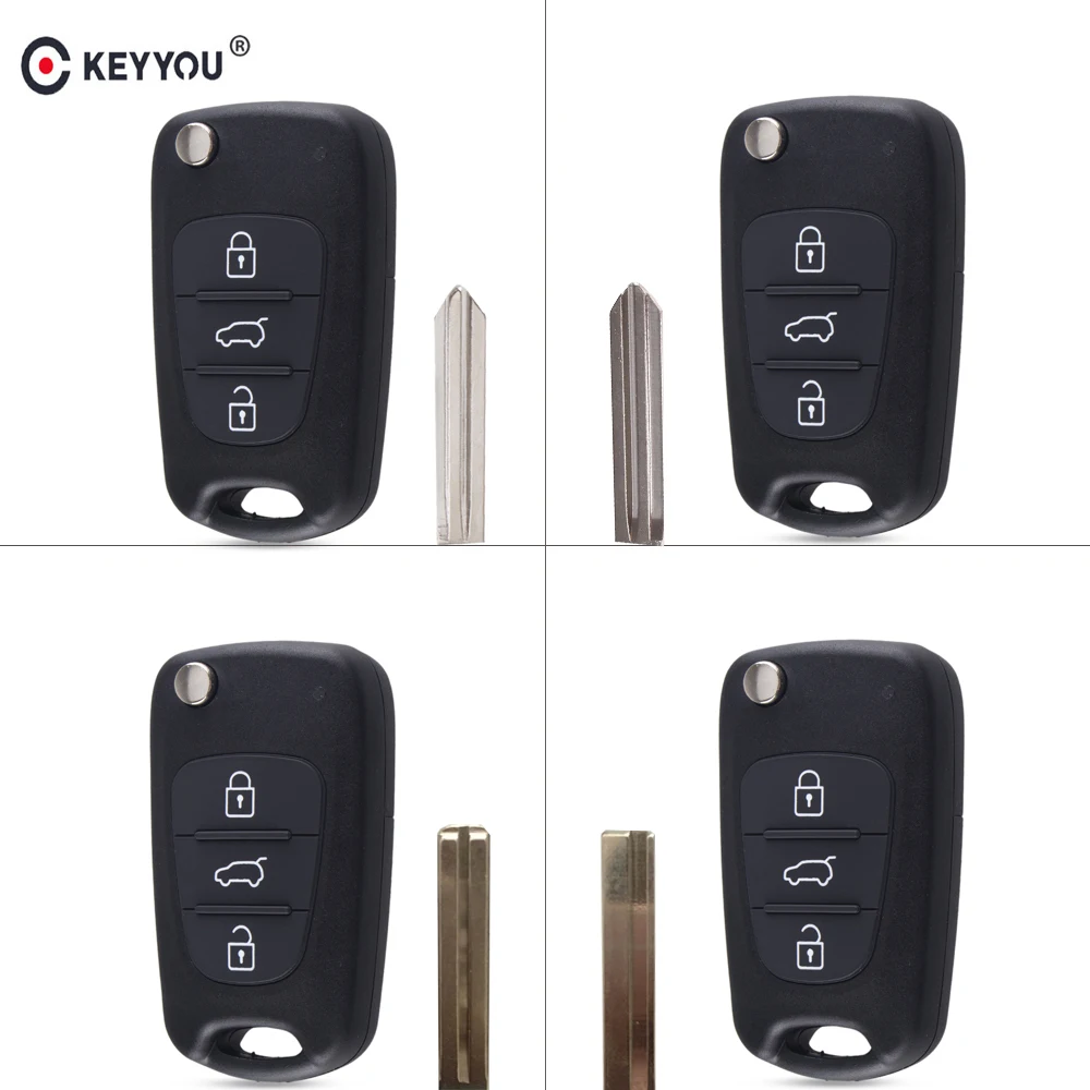 KEYYOU для HYUNDAI I30 IX35 Avante для Kia K2 K5 Sportage Picanto Rio Cerato Ceed Soul откидная оболочка ключа дистанционного управления 3 кнопки