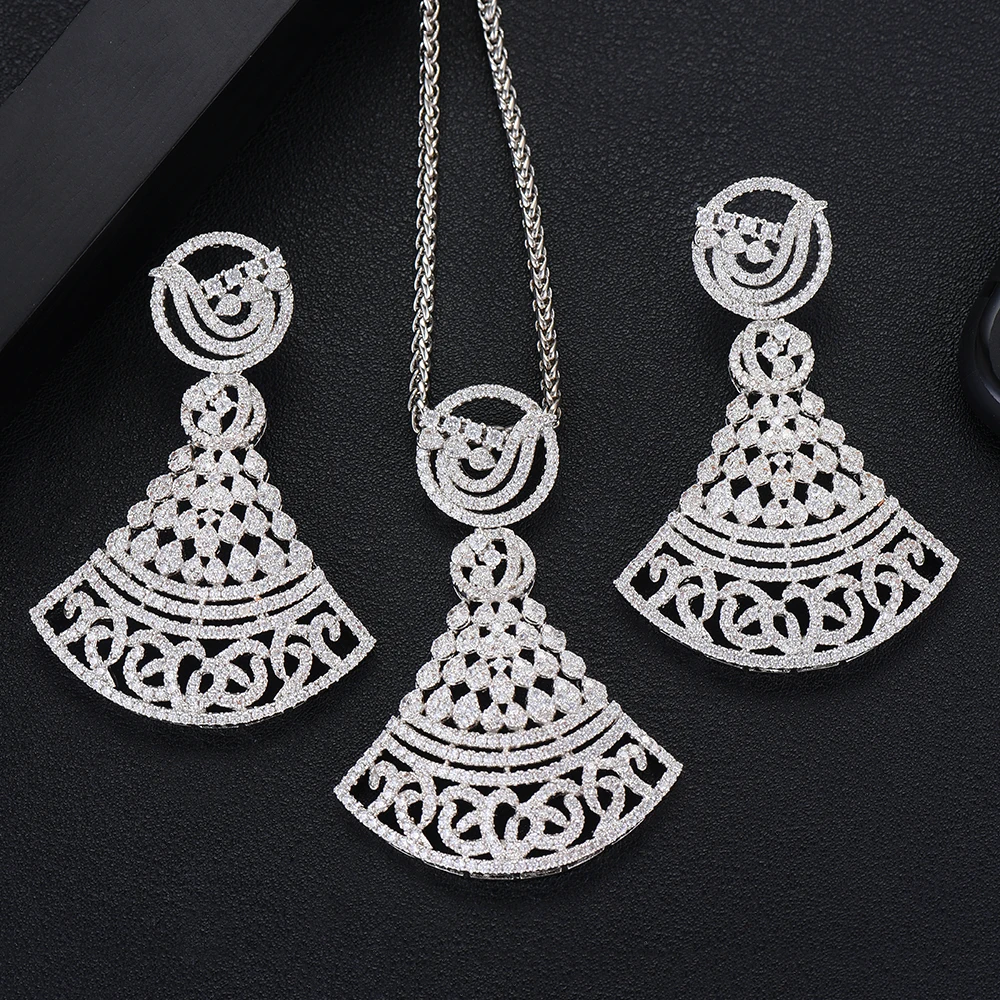 GODKI роскошное ожерелье набор сережек кубический циркон Кристалл CZ Ювелирные