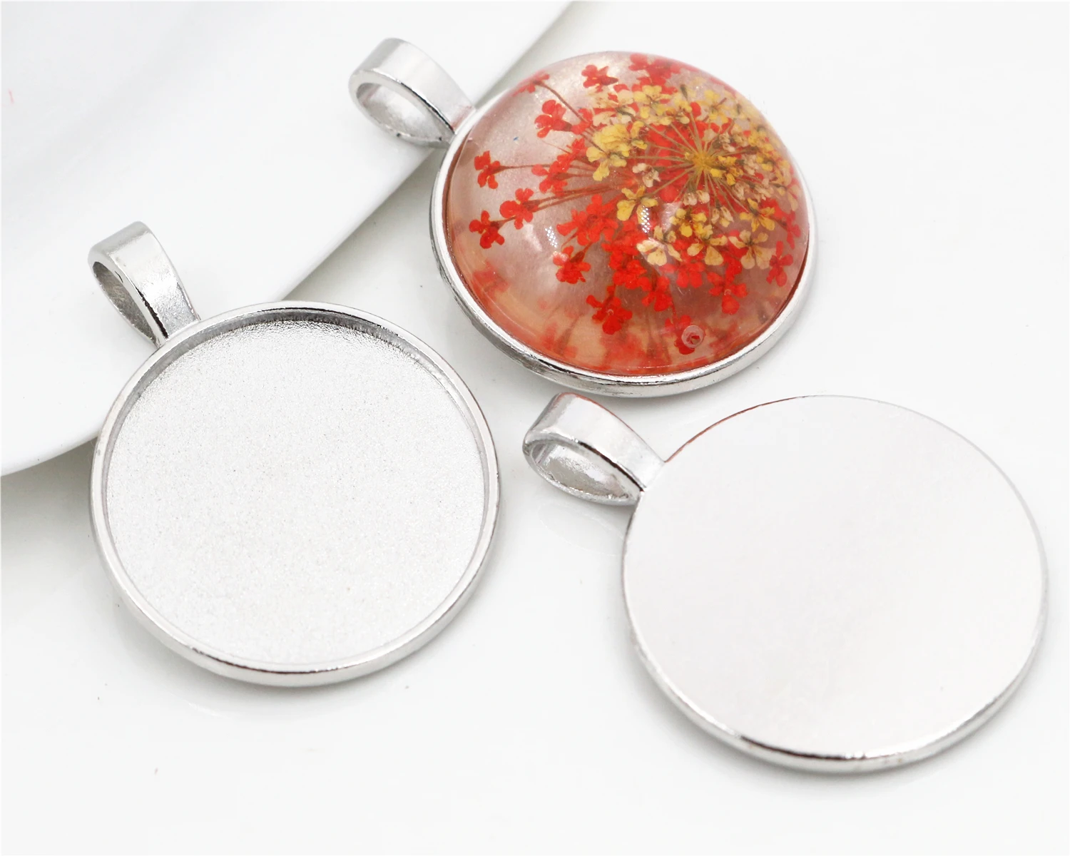 New Fashion 10pcs 25mm Inner Size Rhodium Colors Classic Simple Style Cabochon Base Setting Charms Pendant (A4-39) | Украшения и