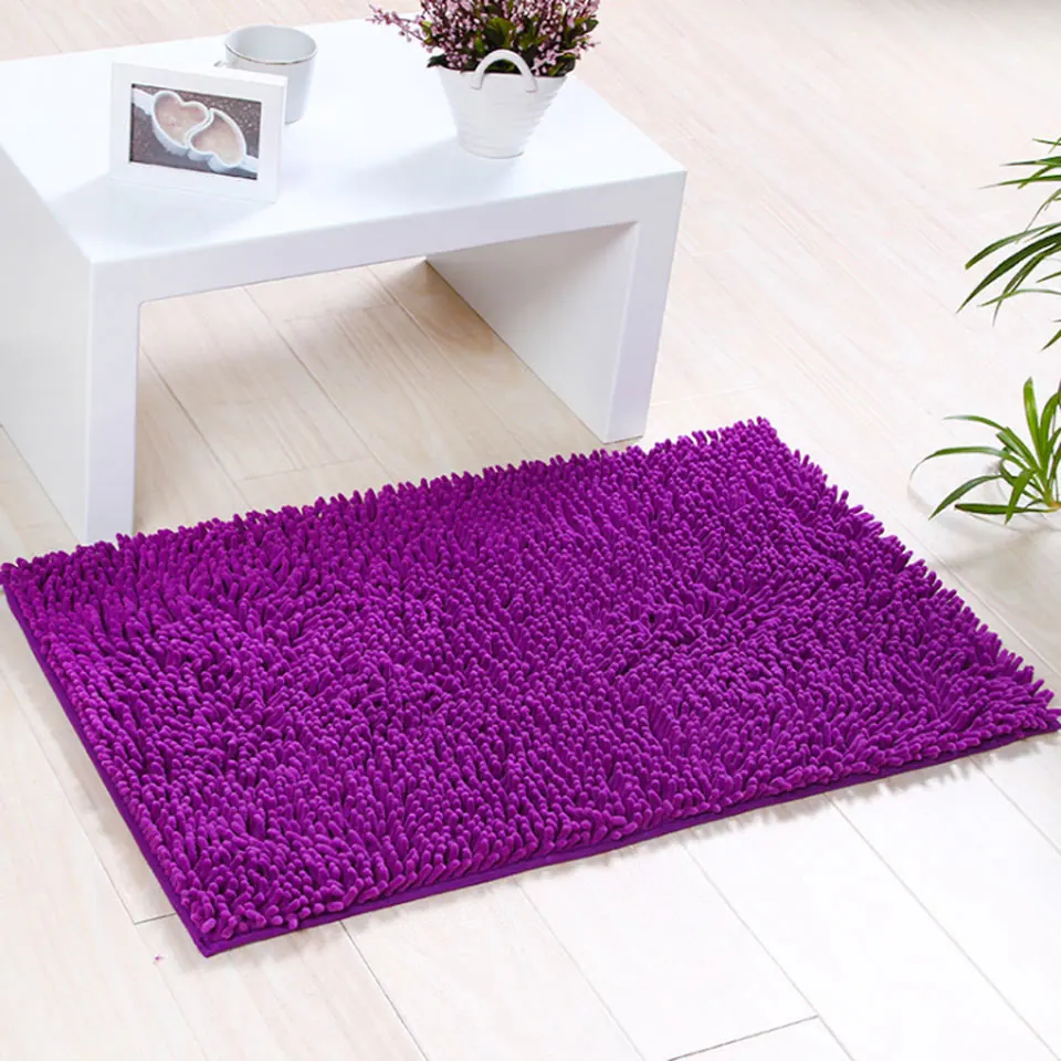purple Нескользящий коврик для ванной комнаты, коврик для ванной, волшебный Впитывающий Коврик для двери, ковер для кухни, нескользящий - Цвет: purple