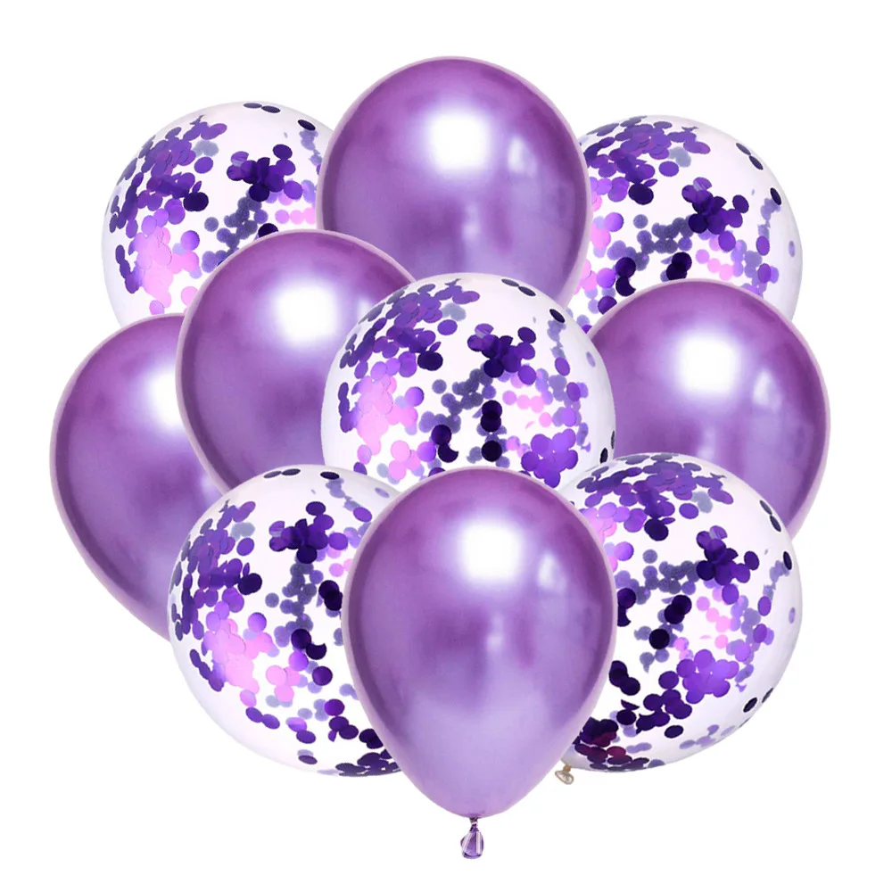 10 шт. металлические и конфетти смешанные воздушные шары Свадебные украшения