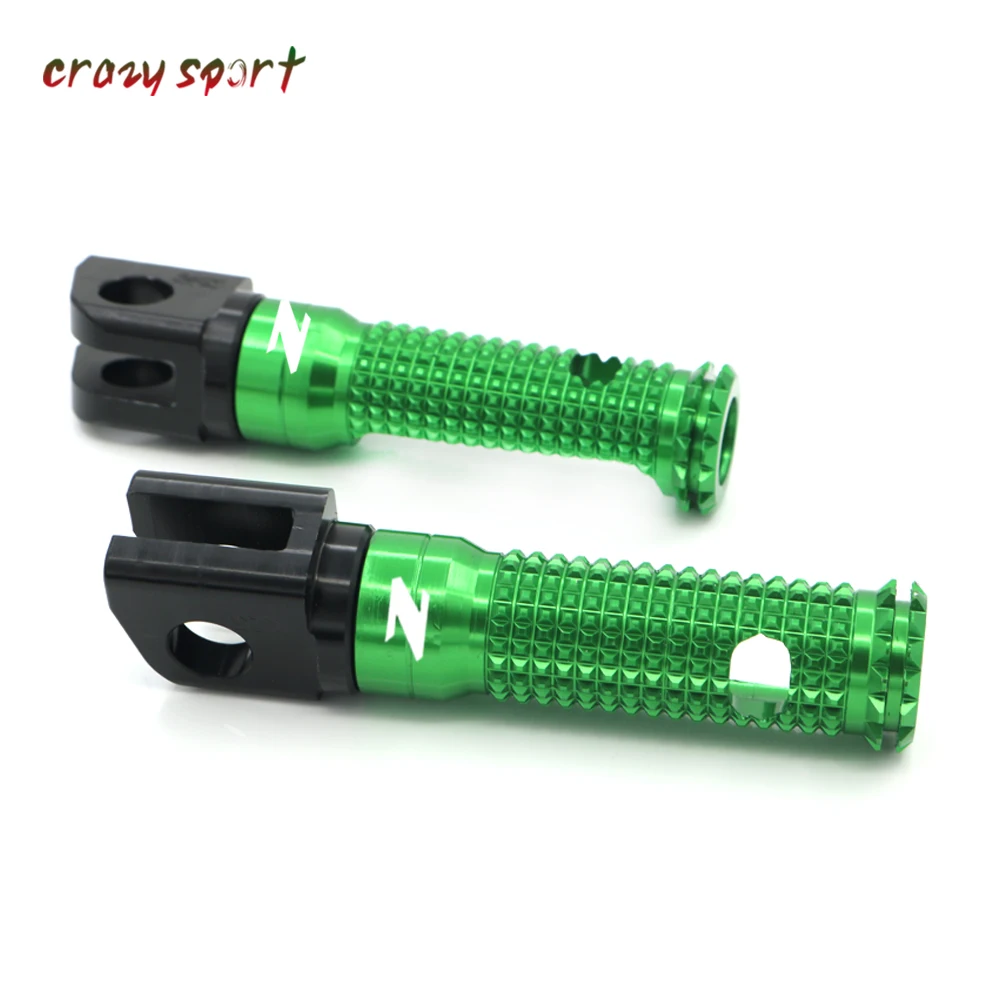 Front Foot Pegs Footrest Adapter For KAWASAKI Z125 Z250 Z300 Z 125/250/300 2013-2018 2017 Motorcycle Rest Rider With Logo | Автомобили и