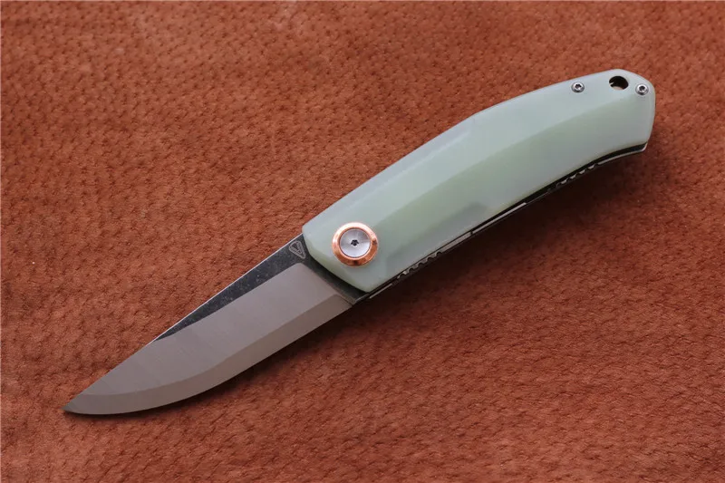 Jade Black VOUKING G02 складной нож Ножи Лезвие: 12C27N(сатин) Ручка: G10 Открытый выживания Охота Кемпинг Фрукты Нож EDC инструменты - Цвет: Jade Black
