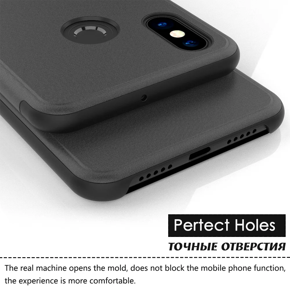 Умный зеркальный флип чехол для Xiaomi Redmi Note 8 7 7A 6A K20 кожаный Mi 9T Lite A2 F1 CC9E