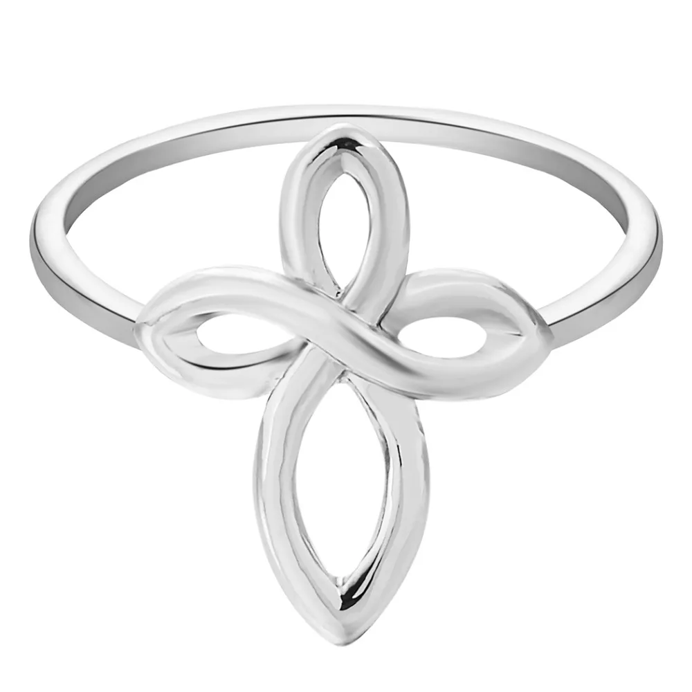 Женское Винтажное кольцо Infinity Cross простое обручальное в индийском стиле