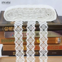 eyelash african lace fabric bow ribbon wedding decoration trim diy 2yard high quality delicate polyester 4cm geometric circle