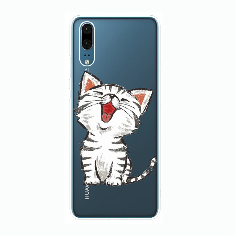 Чехол для Huawei P20 5 8 дюйма Мягкий Силиконовый ТПУ милый чехол с красочным принтом