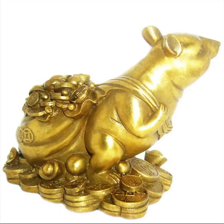 SUIRONG---2017 804 + задний карман для денег слиток счастливое золото крыса бронзовые