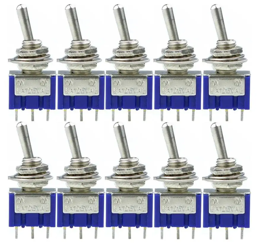 5 шт. переключатель света 3 контакта ВКЛ./вкл. PDT 6A 125VAC/3A 250VAC Mini MTS 102 blue S|switch switch|switch