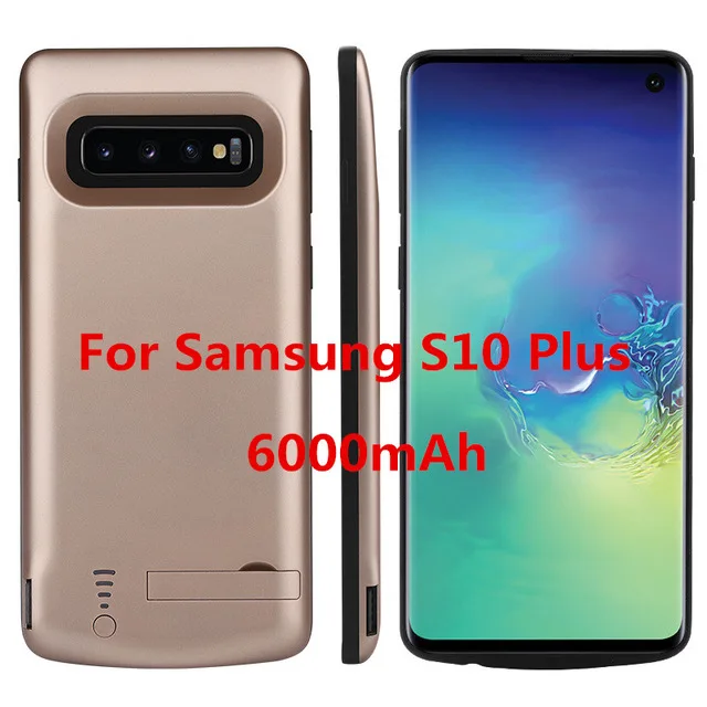 Glod For S10 Plus Чехол для зарядного устройства для samsung Galaxy S10 S10e, чехол для зарядного устройства для samsung S10 Plus, чехол для аккумулятора s - Цвет: Glod For S10 Plus