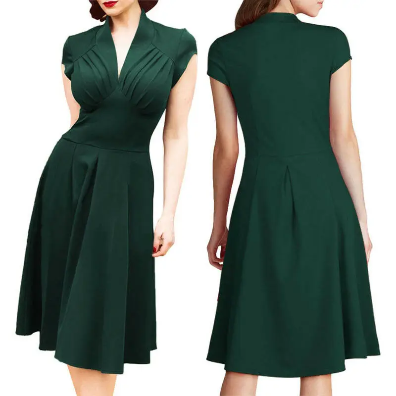 Женское винтажное платье 50s 60s ретро рокабилли Pinup домохозяйка вечерние качели