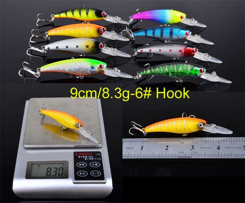 48PCS Minnow Popper Lure Kit Fishing Lure Wobbler Crankbait Minnow Bass Trolling Artificial Bait for Carp Fishing Lures Set